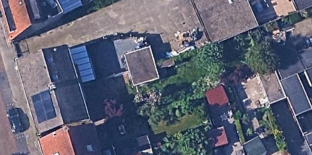 afbeelding van ons huis in Zwolle vanuit de lucht